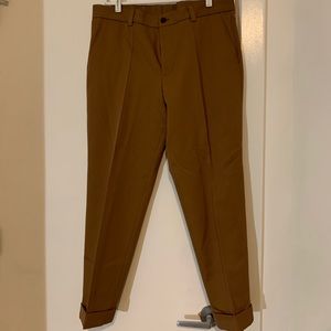 Hugo Boss mens camel pants size 36R. Button and zipper closure. Classic slacks.